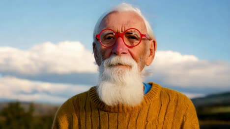 portrait of a senior man with a white beard