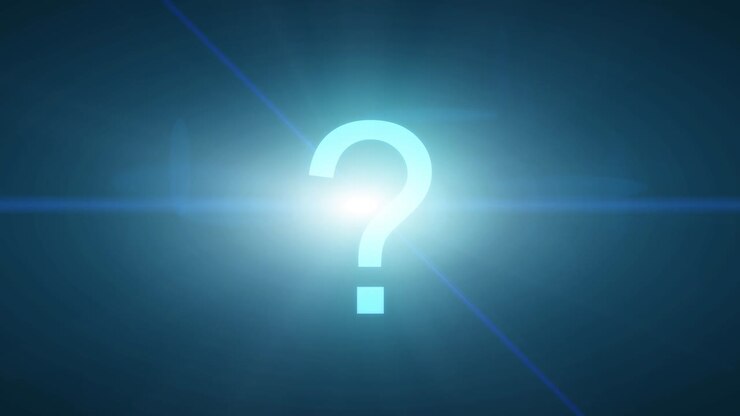 Question mark exploding forming letters numbers transition idea help faq answer