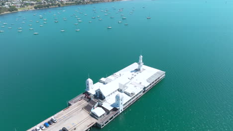 the pier geelong perched 250 metres out over water on geelong’s iconic cunningham pier with boats and crystal blue water carpark available at the front hospitality and australian victorian region