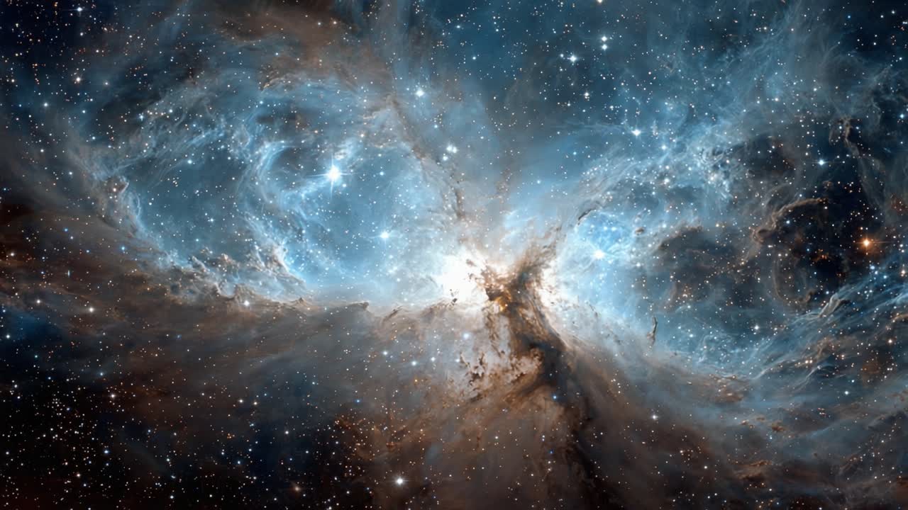 A Majestic Visual of Cosmic Formation: Witnessing the Birth of Stars Amidst Radiant Nebulae in a Dazzling Cosmic Landscape