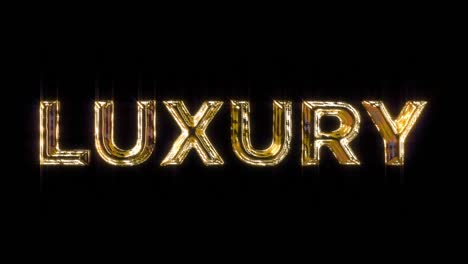 3d rendered shiny gold luxury letters loop