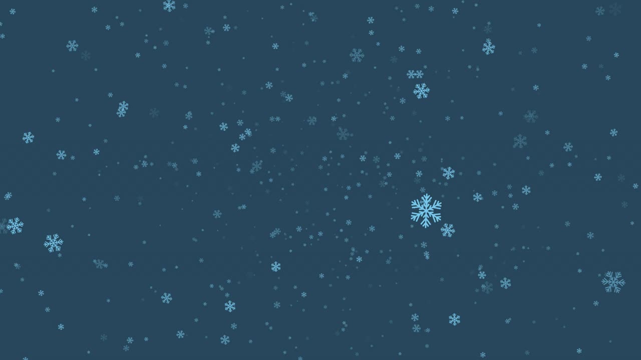 Falling snowflakes 4k loop animation.
