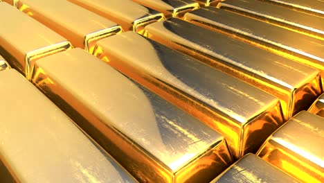 raw gold bars. ultimate wealth concept. endless loopable video.