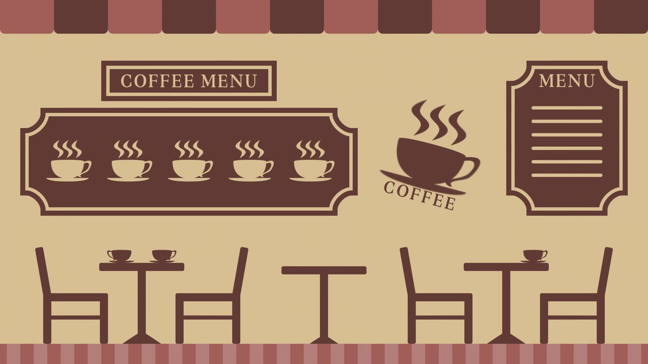 Vintage Kaffebar Illustration