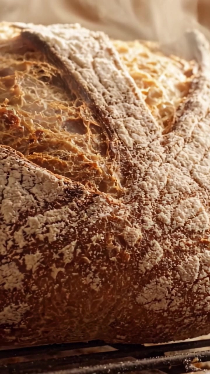 Golden Artisan Bread Freshly Baked with a Crispy Crust and Soft Interior, Capturing the Perfect Texture and Aroma in Every Slice for Bread Lovers Everywhere