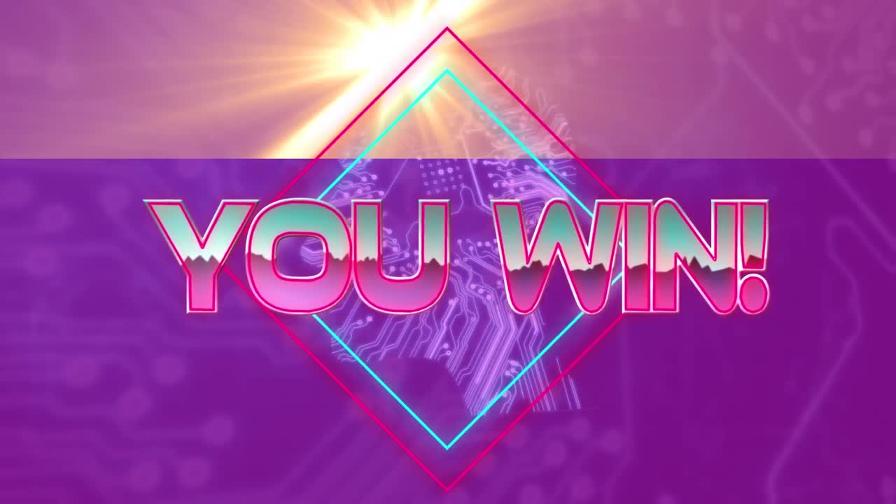 기하학적 모양과 프로세서 코어에 대한 텍스트를 얻는 애니메이션