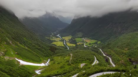 aerial footage beautiful nature norway.