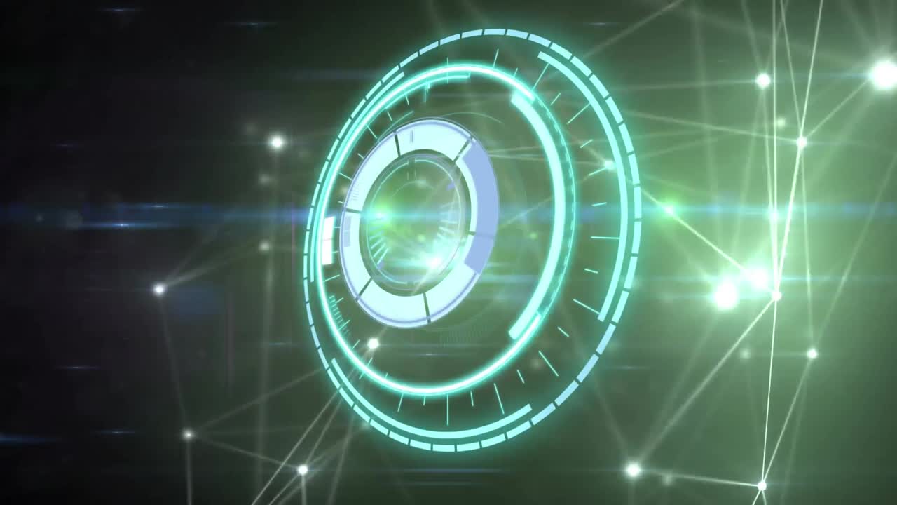 animación del escaneo de alcance con redes de conexiones