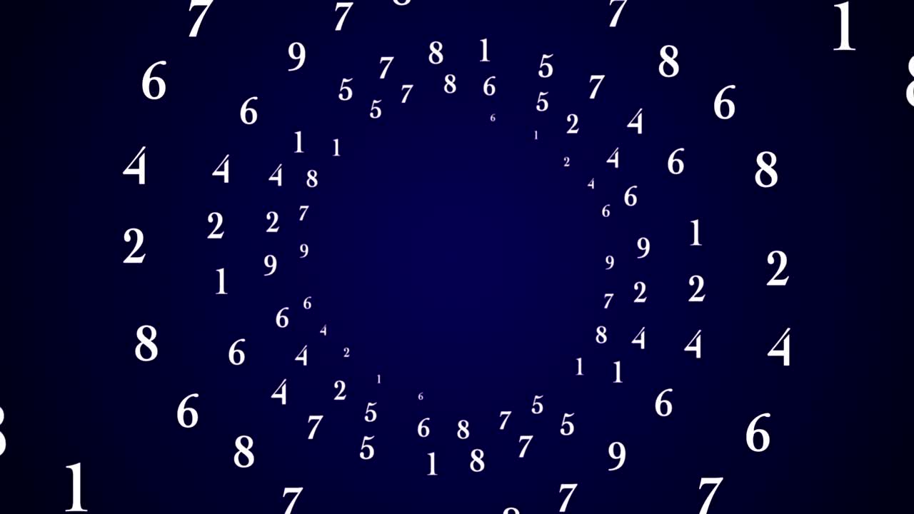 NUMBERS Animation, Background, Rendering, Loop, Alpha Channel