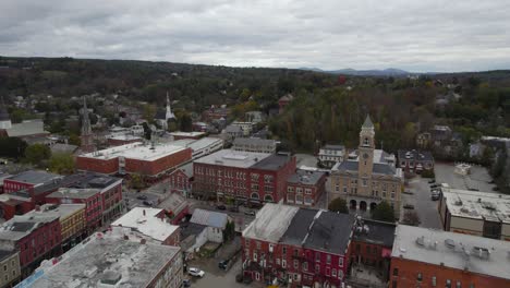 aerial view of montpelier city hall near st