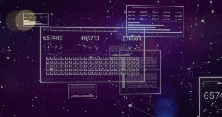 Digital Data Visualization with Floating Keyboard and Analytics Interface