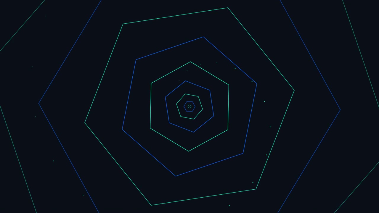 Fundo Abstrato em Movimento com Linhas Geométricas Hexagonais Pulsantes
