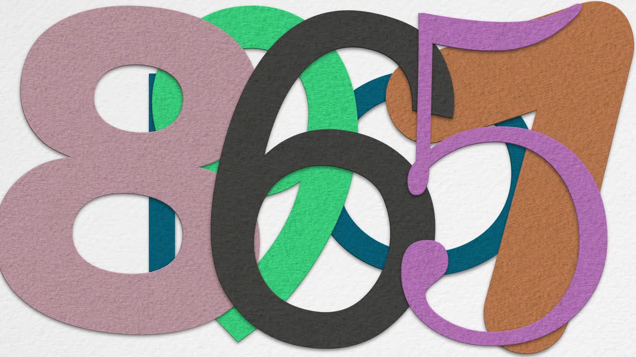 cuenta atrás de diez segundos con papel kraft