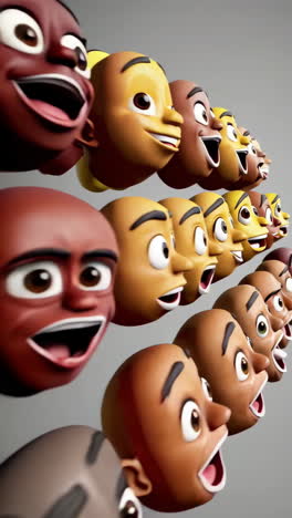 collection of exaggerated and expressive faces