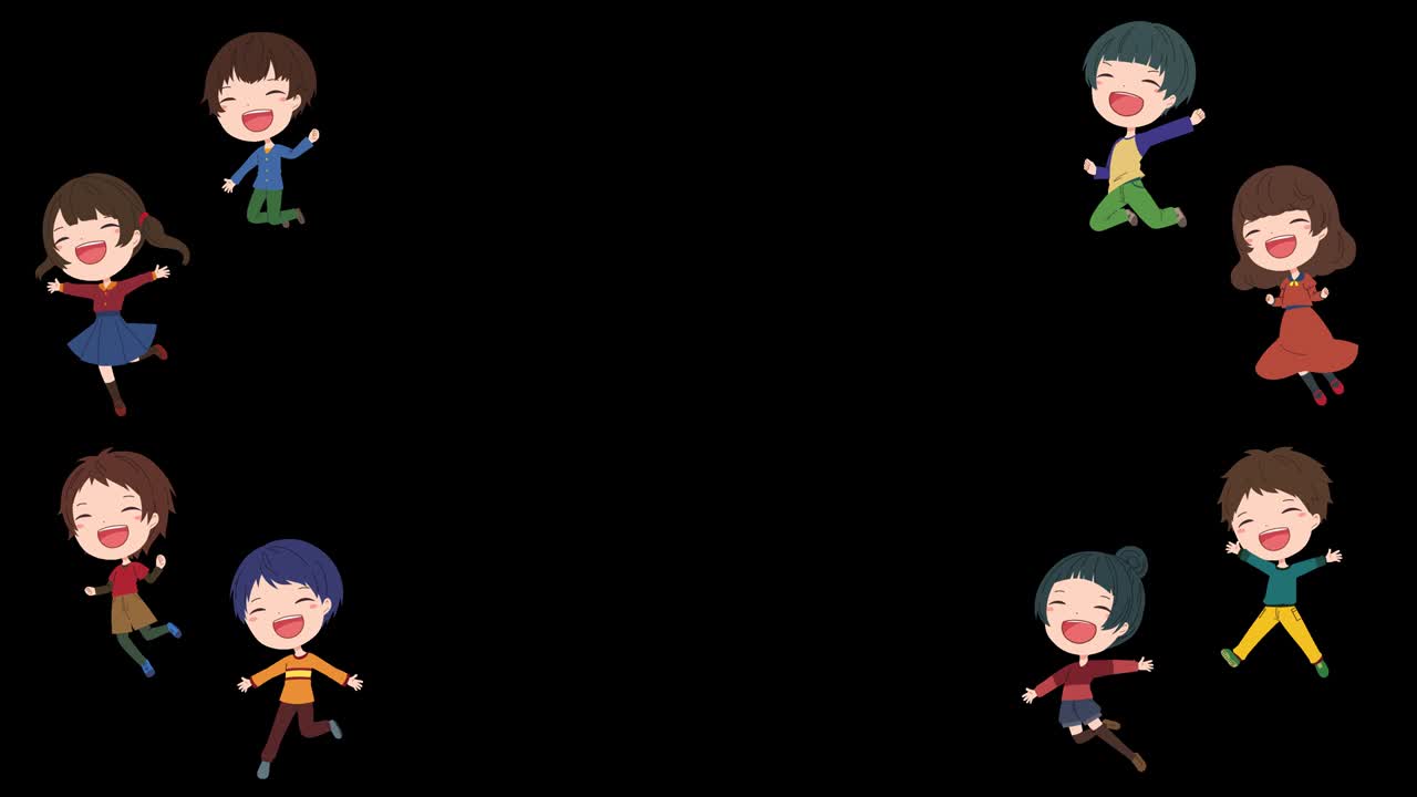 Video in loop con illustrazioni per bambini che si muovono