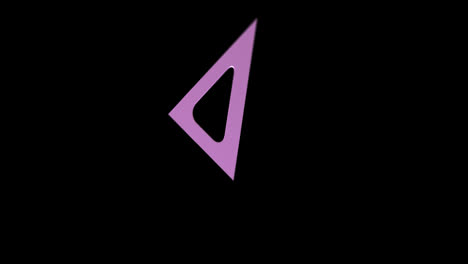 Animation-of-purple-ruler-spinning-over-black-background