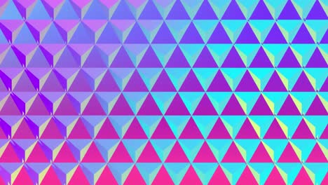 Reflektierendes-Gitter-Aus-Dreiecken,-Die-Ihre-Farbe-ändern