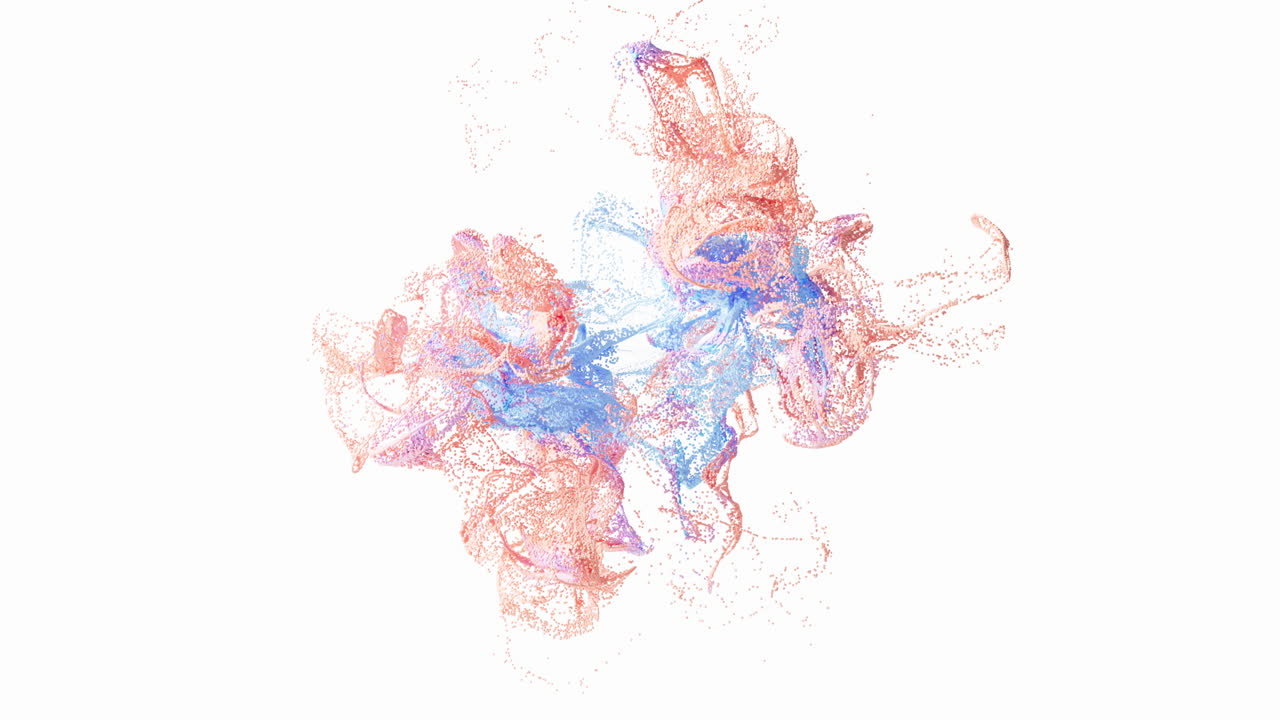 patrón de partículas de onda abstracta, renderización en 3d.