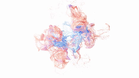 patrón de partículas de onda abstracta, renderización en 3d.