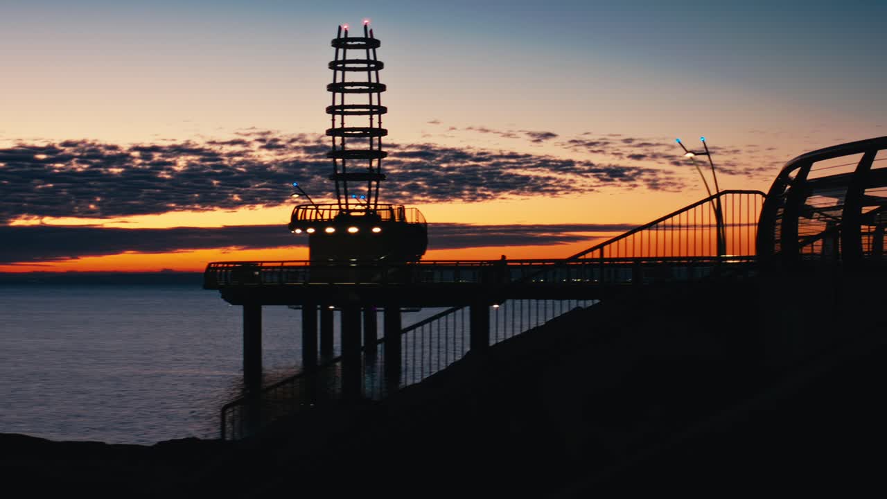 amanecer en el puerto