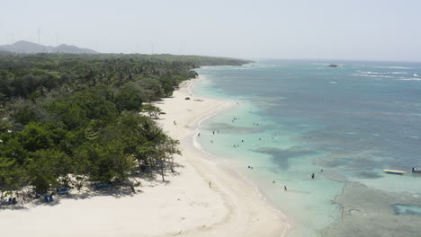 Vista-Pintoresca-De-La-Playa-Teco-Maimon-En-República-Dominicana---Toma-Aérea