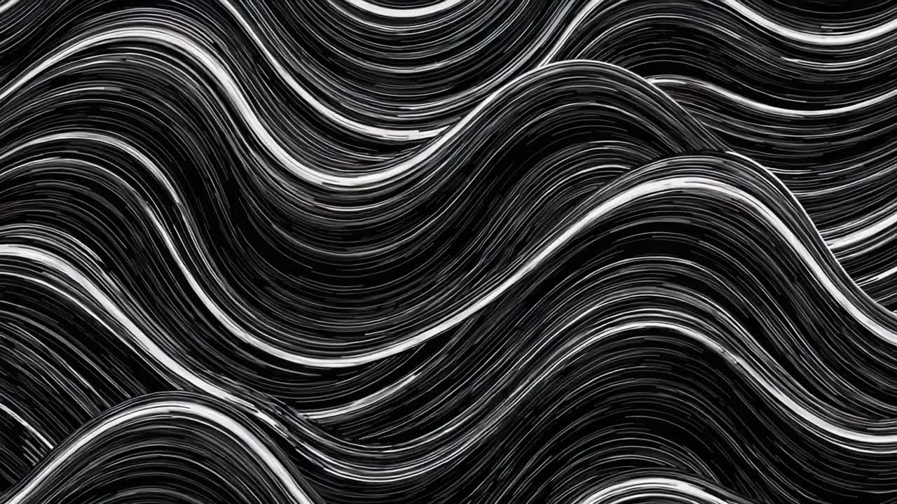A Beautiful Abstract Composition of Wavy Lines in Black and White, Showcasing the Fluidity and Movement of Patterns That Engage the Viewer in an Artistic Experience