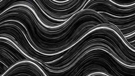 a beautiful abstract composition of wavy lines in black and white, showcasing the fluidity and movement of patterns that engage the viewer in an artistic experience