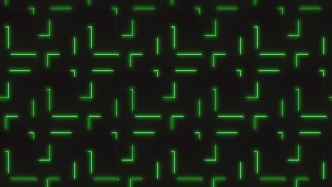 a neon green lines on a black background