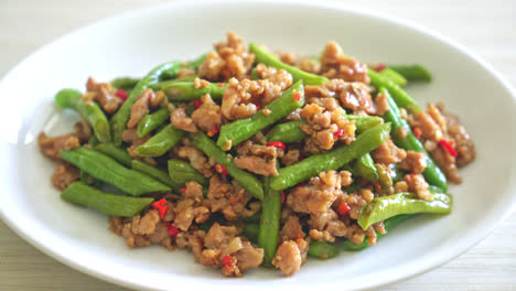 stir-fried-french-bean-or-green-bean-with-minced-pork---Asian-food-style