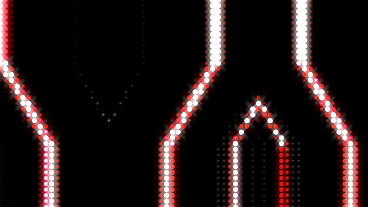 검은 바탕에 다채로운 줄무로 미묘한 움직임을 조절하는 밝은 빛