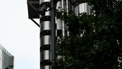 looking up towards the lloyds office, london, united kingdom