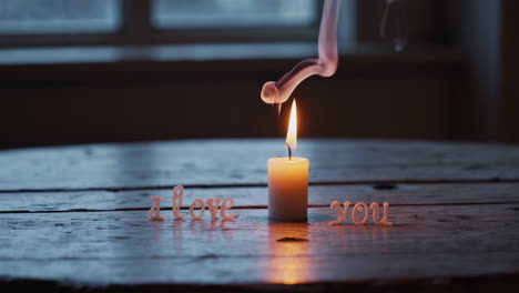 candlelit love message