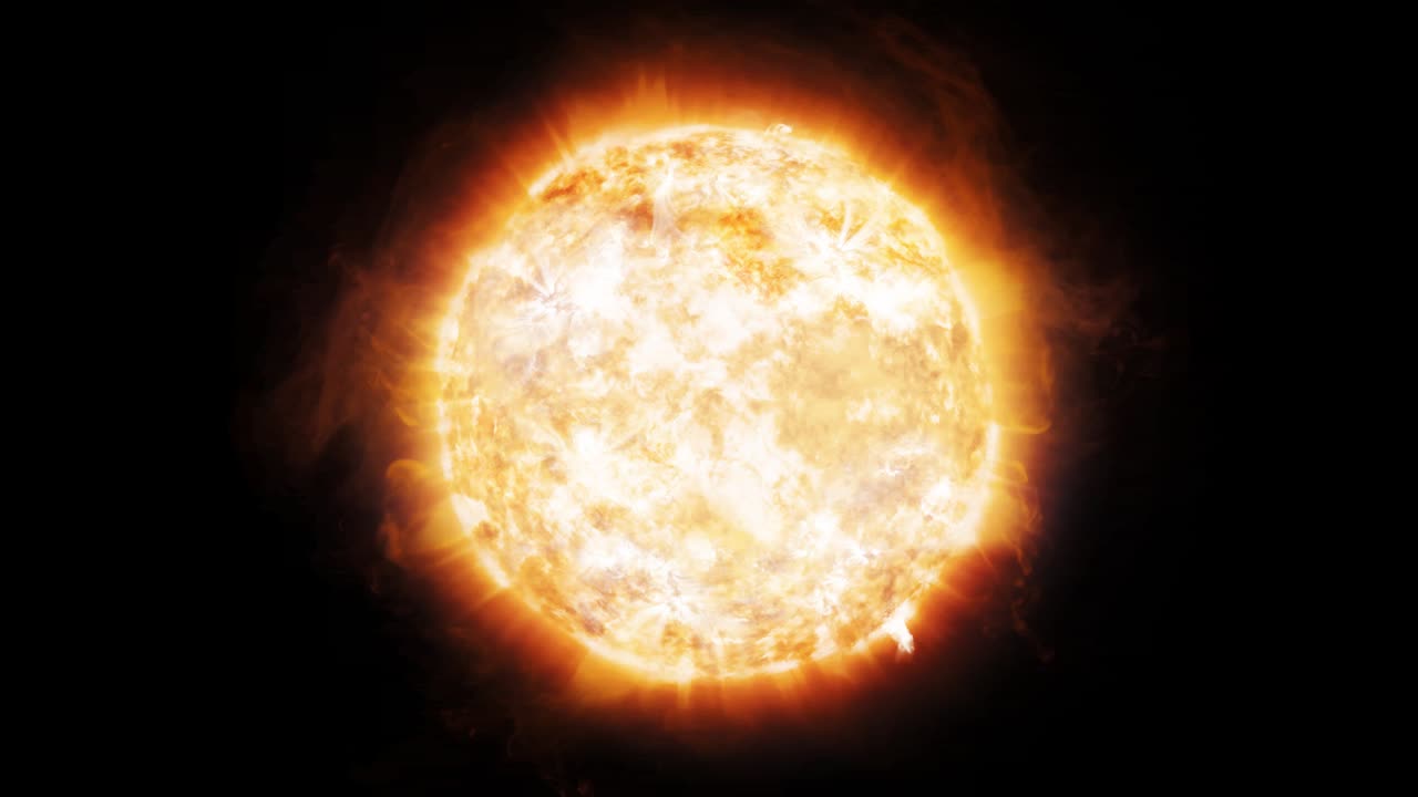 Animation of coronal emissions and prominences on the Sun in space