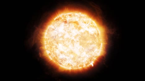 animation of coronal emissions and prominences on the sun in space