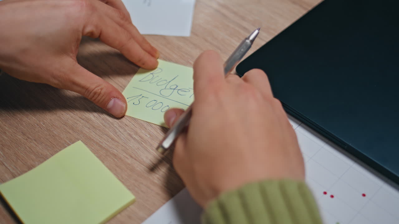 Accountant hands calculating budget private cabinet closeup. Businessman writing