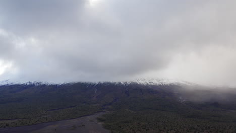 winter season looking the osorno volcano, south of chile and north patagonia. national park vpr