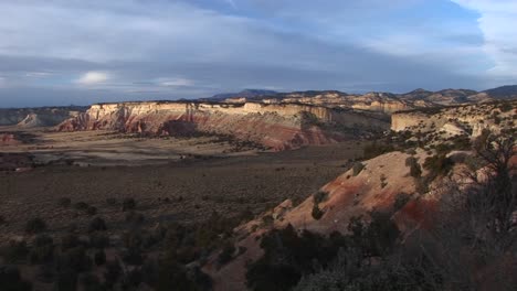 Long-shot-of-a-beautiful-painted-desert-in-Southern-Utah