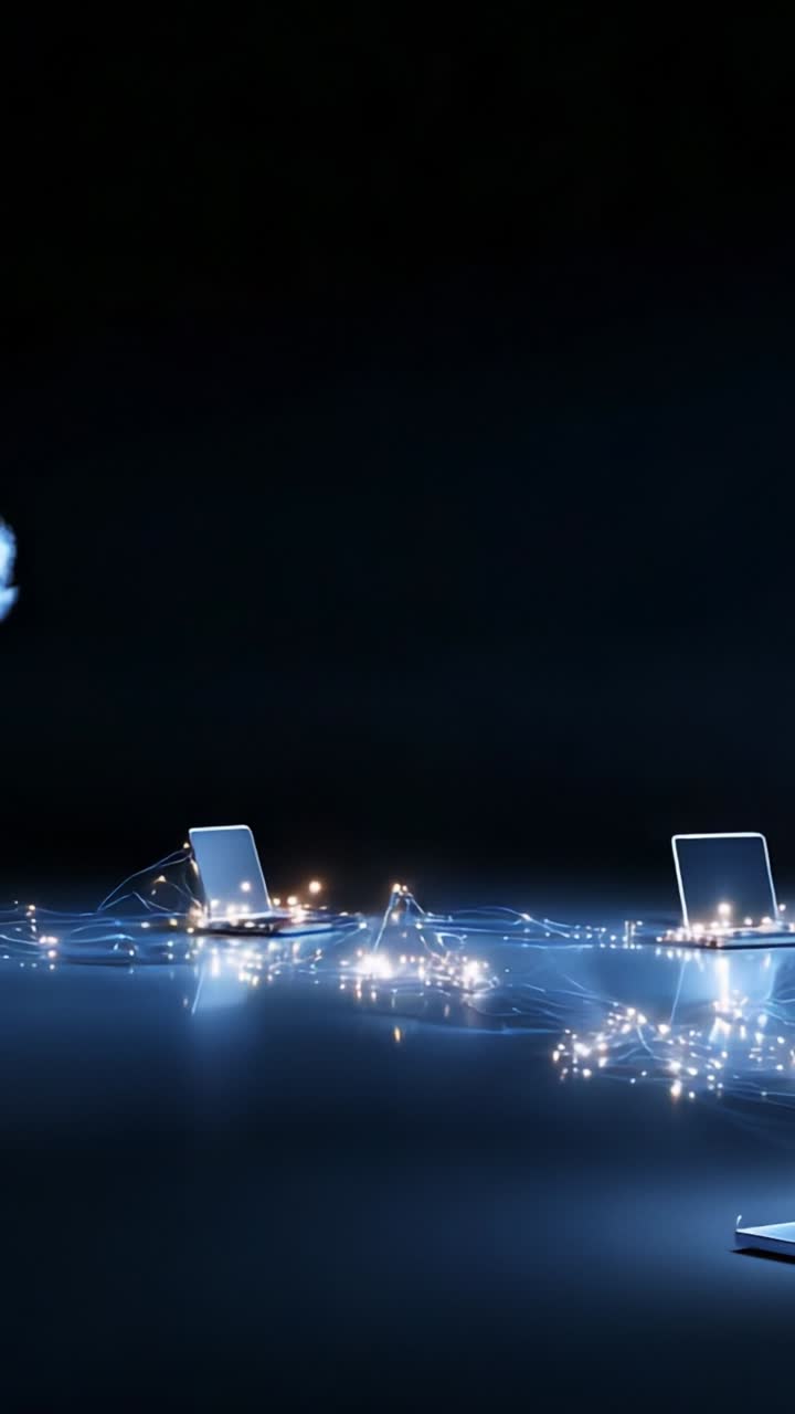 Illuminated Connections: A Visual Journey Through Technological Interaction Surrounded by Electricity and Light in a Digital Environment