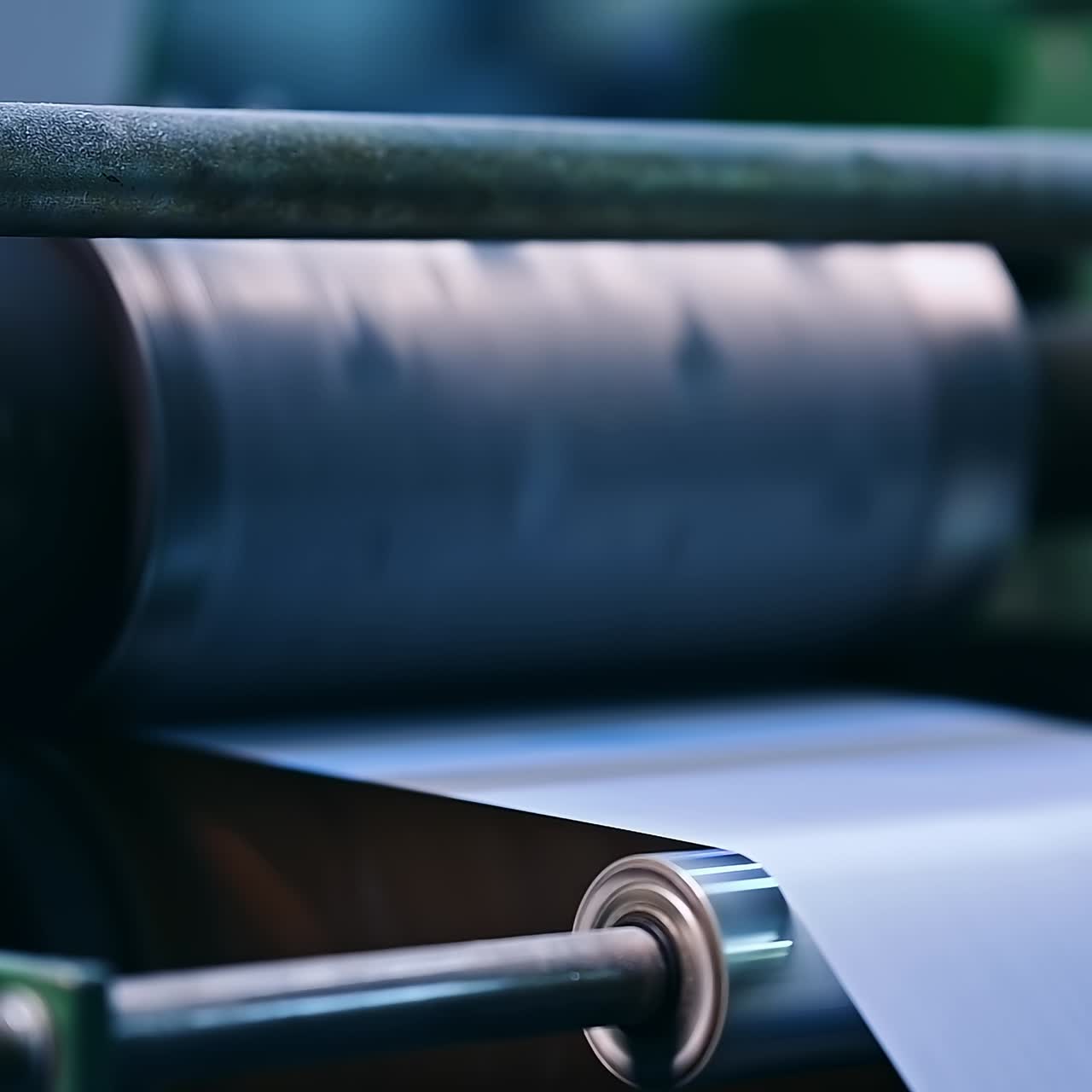 Rolling cellulose for diapers production. Producing of pampers technology