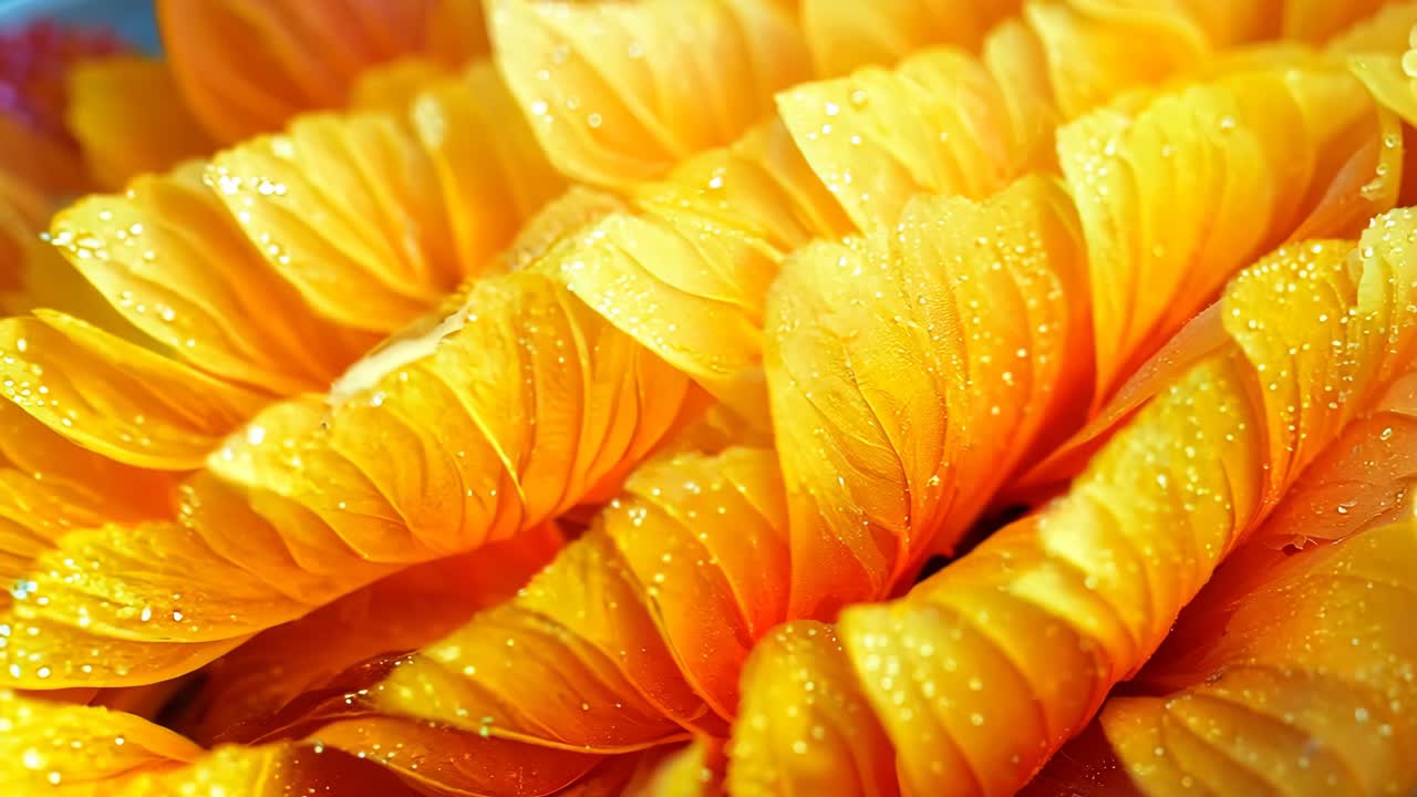 A close up of a bunch of different colored ribbons with a rainbow effect. The ribbons are all different colors and sizes, and they are all lined up next to each other. Scene is cheerful and colorful