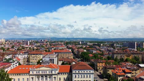 Establishing-drone-shot-of-Sofia,-Bulgaria