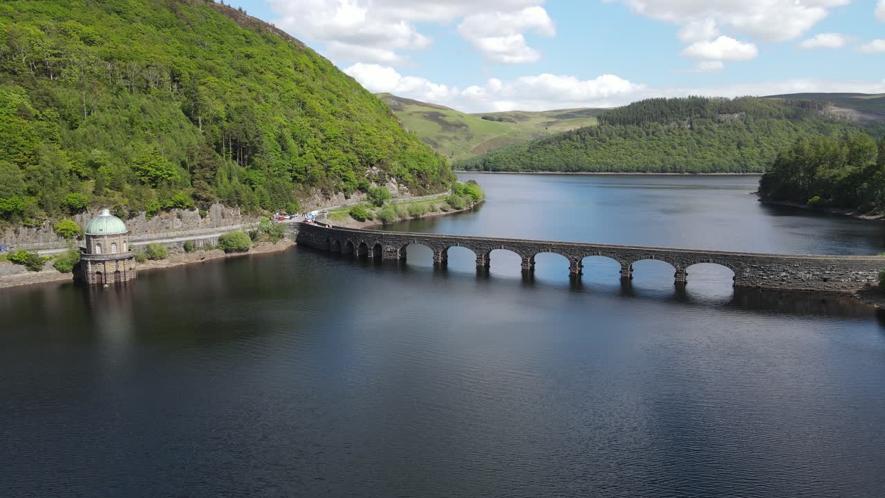 garreg ddu dam elan valley 웨일즈 공중 영상