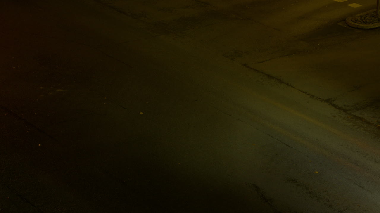 밤에 교차로의 시간 경과