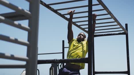 man exercising in an urban setting