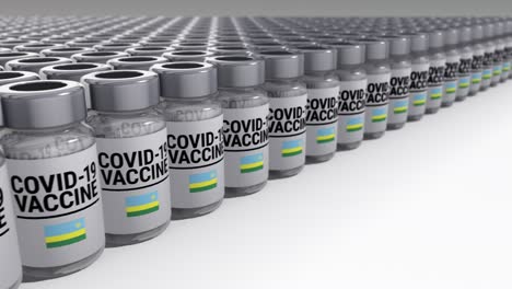 botellas de vacuna contra el covid-19 ruanda