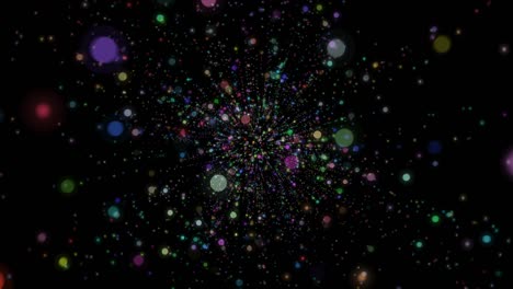 partículas abstractas galaxias estrellas