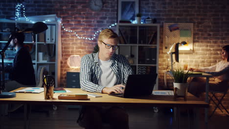 night shift team at work