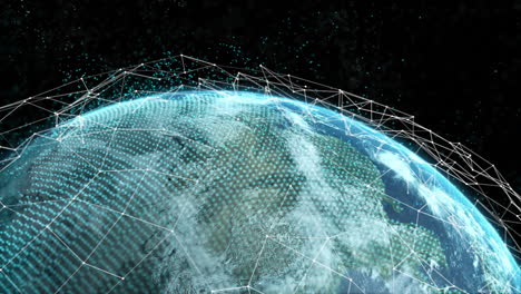 close up of the earth turning on itself