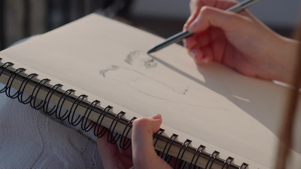 Woman Sketching a Portrait