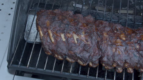 Disparo-En-ángulo-Alto-De-Deliciosas-Costillas-Asadas-A-La-Parrilla---Cerrar